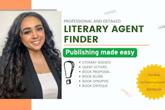 find the perfect literary agent for your book proposal, movie script, screenplay