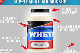do product label design, cosmetic label, box design, supplement label, 3d bottle