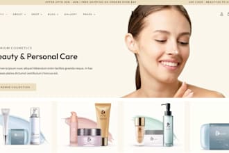 design luxury cosmetic shopify store skincare store perfume cosmetic website