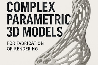 model complex parametric 3d object for fabrication or renderings