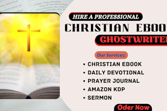 be your christian ghostwriter ebook journal devotional christian book cover KDP
