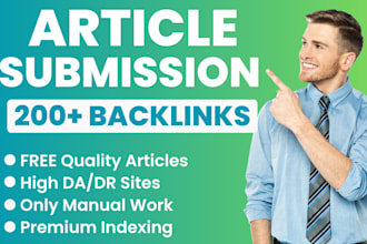 200 article submission backlinks from high da pa sites