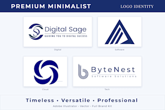 design premium minimalist modern logo for brand identity