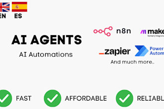 build custom ai agents using n8n make and zapier