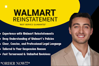 write a legal letter to reinstate your suspended walmart seller account