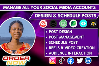 design schedule post and be your social media manager on buffer hootsuite loomly
