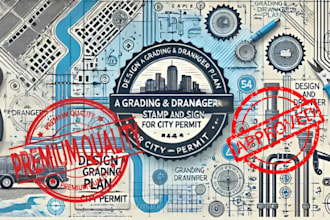 sign a grading and drainage plan with stamp and sign for all USA city permit