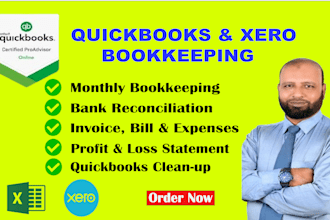 do quickbooks, xero bookkeeping and bank reconciliation