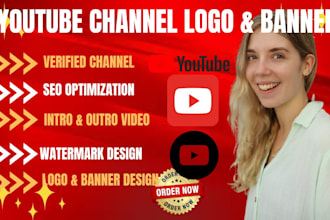 create setup youtube channel with logo banner watermark intro outro SEO