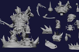 sculpt 3d miniatures custom 3d models action figures and 3d toys for 3d printing