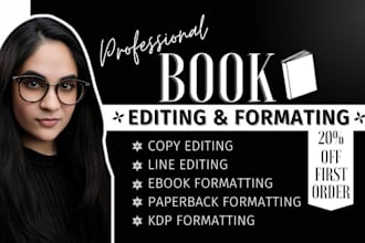 proofread, book developmental line copy editing  formatting non fiction ebook