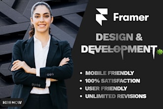 develop re design framer landing page,design figma to framer
