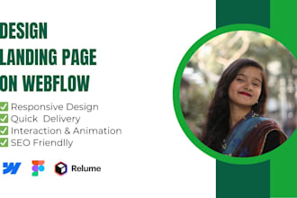 design a professional webflow landing page