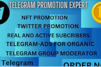 promote your telegram group to real and active telegram subcribers