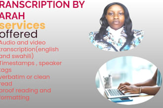 transcribe audio and video files into a text transcript