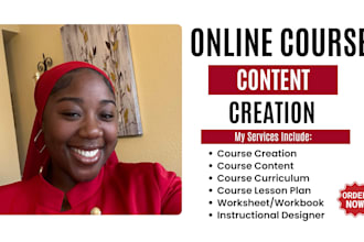 create online course content, course creation, instructional design, workbook