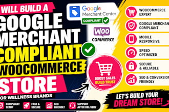 build a gmc compliant woocommerce store for peptide and wellness brands
