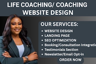 build life coach website, coaching, consulting website, life coaching website