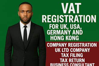 do vat registration and tax filling for uk, germany, spain, italy, hong kong
