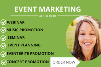 assist you in promoting and marketing your event, eventbrite promotion