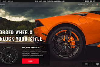 design alloy wheel ecommerce website wheel shop, motorsport parts website