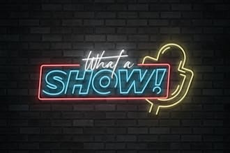 do modern podcast show neon sign dj music radio studio logo in 12 hours