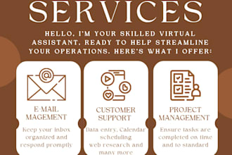 be your reliable virtual assistant for admin support, email, and data entry