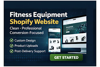 design a professional fitness equipment shopify website