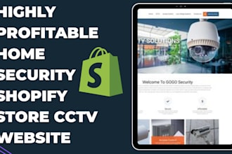 design home security shopify store fire alarm surveillance camera cctv website