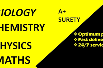 research on math physics chemistry biology statistics accounting and finance