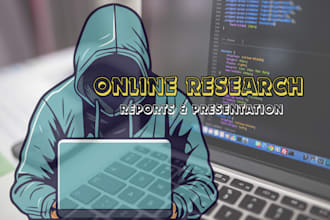 do online investigation and data analysis with proper report