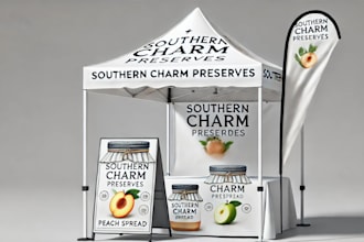 design canopy tent, table cover, roll up banners, backdrop, event banner