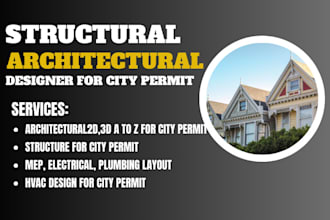 do architect and civil structural drawings licensed stamped for city permit