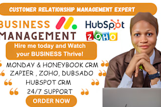 set up hubspot webshop, clay, zapier, dubsado, apollo io, zoho, 17hats crm, ghl