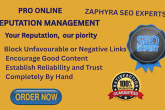 do pro online reputation management, reverse SEO to push down negative listing