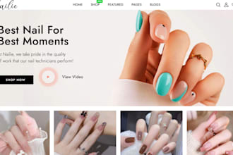 design nail shopify store nail care product nail salon website artist website