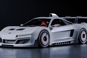 deliver 3d realistic sport car game,3d car interior,car remesh,blender rigging