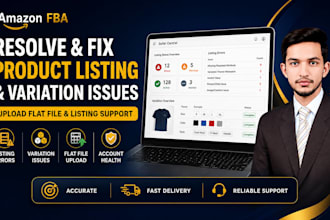 fix amazon listing errors, variation issues and upload flat file
