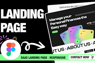 design saas landing page, CRM, admin panel UI UX design system in figma