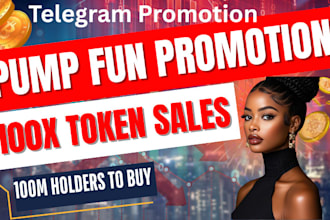 crypto twitter x marketing to 100m holder telegram promotion 100x pump fun sales