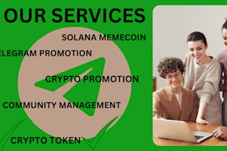 crypto telegram promotion boost solana meme coin promotion 100x token sales