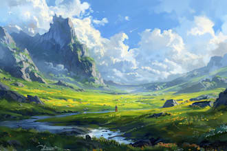 create concept art, fantasy landscapes,