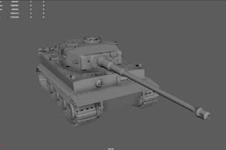 custom 3d printable tank miniature, ww2 scale tank model for 3d printing