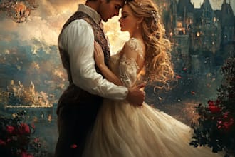 crate a romance book cover for you