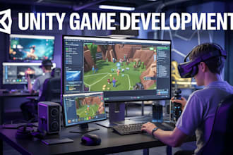 create unity game development 3d environment VR multiplayer meterverse ar game