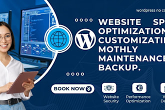 help wordpress website bug fix, customize, maintenance, backup and speed optimiz