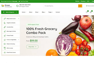design a high converting grocery shopify store restaurant website