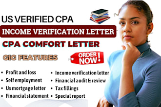 provide us cpa letter, ccorp, signed cpaletter, tax returns, bookkeeping,