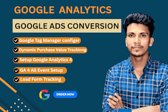 setup google analytics 4, ga4 ecommerce tracking, ads conversion tracking by GTM