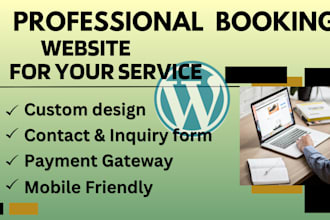 design high responsive SEO cleaning hotel appointment booking wordpress website